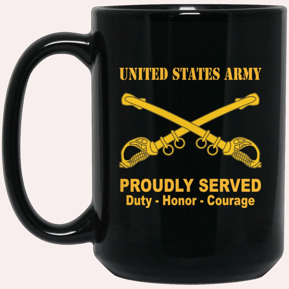 Us Army Mug, Veterans Mug, US Army Cavalry Black Mug, Us Army Coffee Mug, Military Coffee Mugs