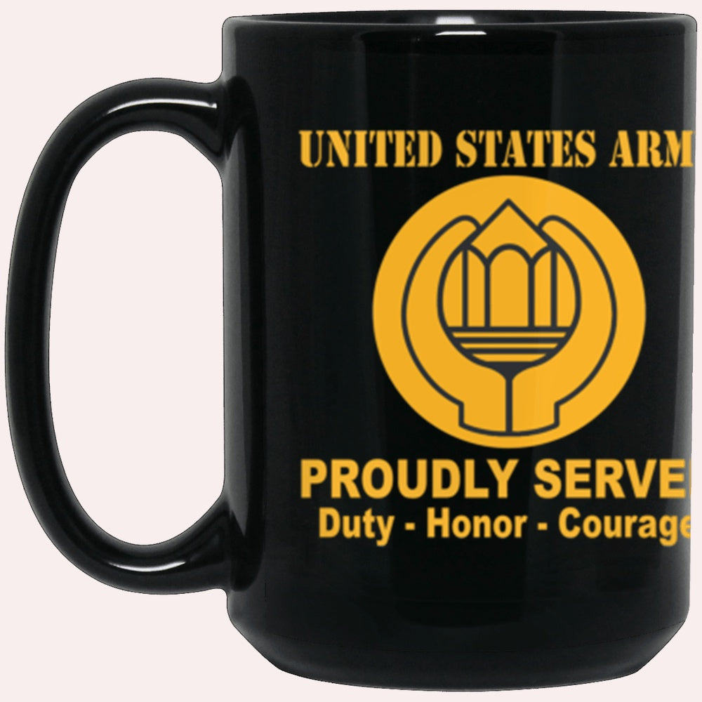 Us Army Mug, Veterans Mug, US Army Chaplain Assistant Proudly Served Core Values Black Mug, Us Army Coffee Mug, Military Coffee Mugs