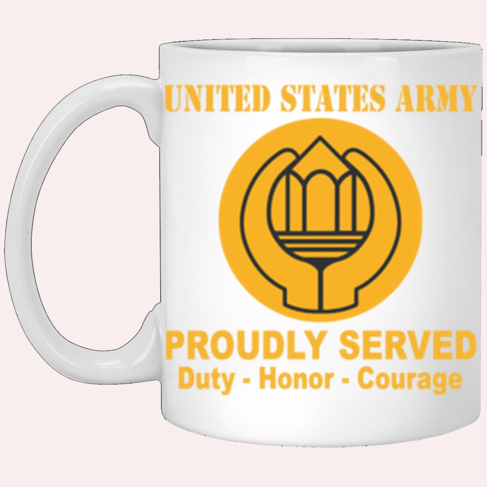 Us Army Mug, Veterans Mug, US Army Chaplain Assistant Proudly Served Core Values White Mug, Us Army Coffee Mug, Military Coffee Mugs