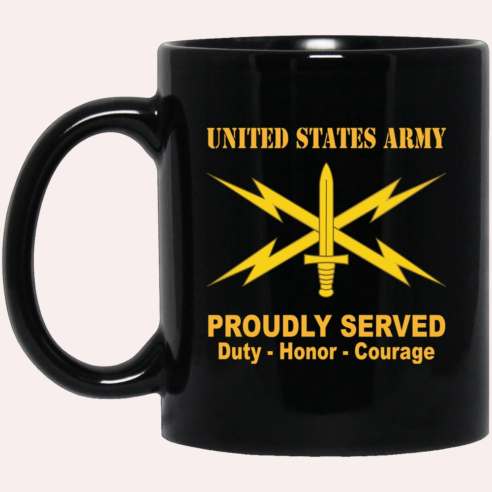 Us Army Mug, Veterans Mug, US Army Cyber Corps Black Mug, Us Army Coffee Mug, Military Coffee Mugs