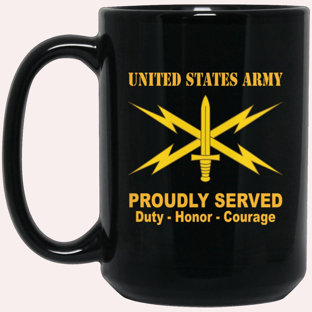 Us Army Mug, Veterans Mug, US Army Cyber Corps Black Mug, Us Army Coffee Mug, Military Coffee Mugs