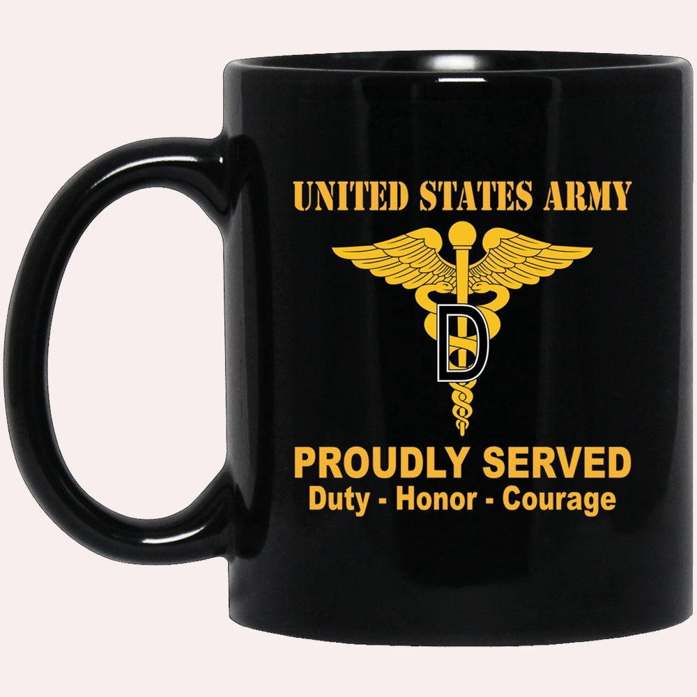 Us Army Mug, Veterans Mug, US Army Dental Corps Black Mug, Us Army Coffee Mug, Military Coffee Mugs