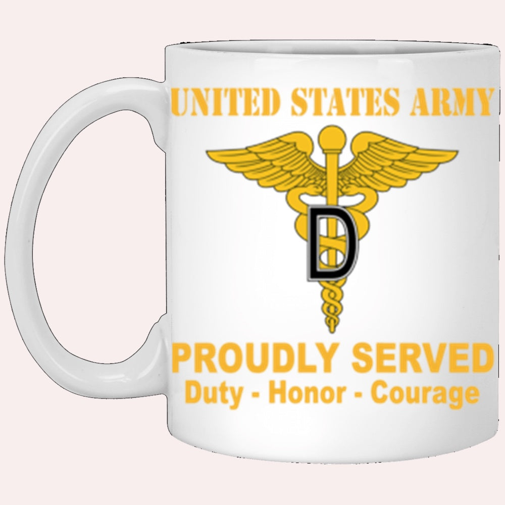 Us Army Mug, Veterans Mug, US Army Dental Corps Proudly Served Core Values White Mug, Us Army Coffee Mug, Military Coffee Mugs