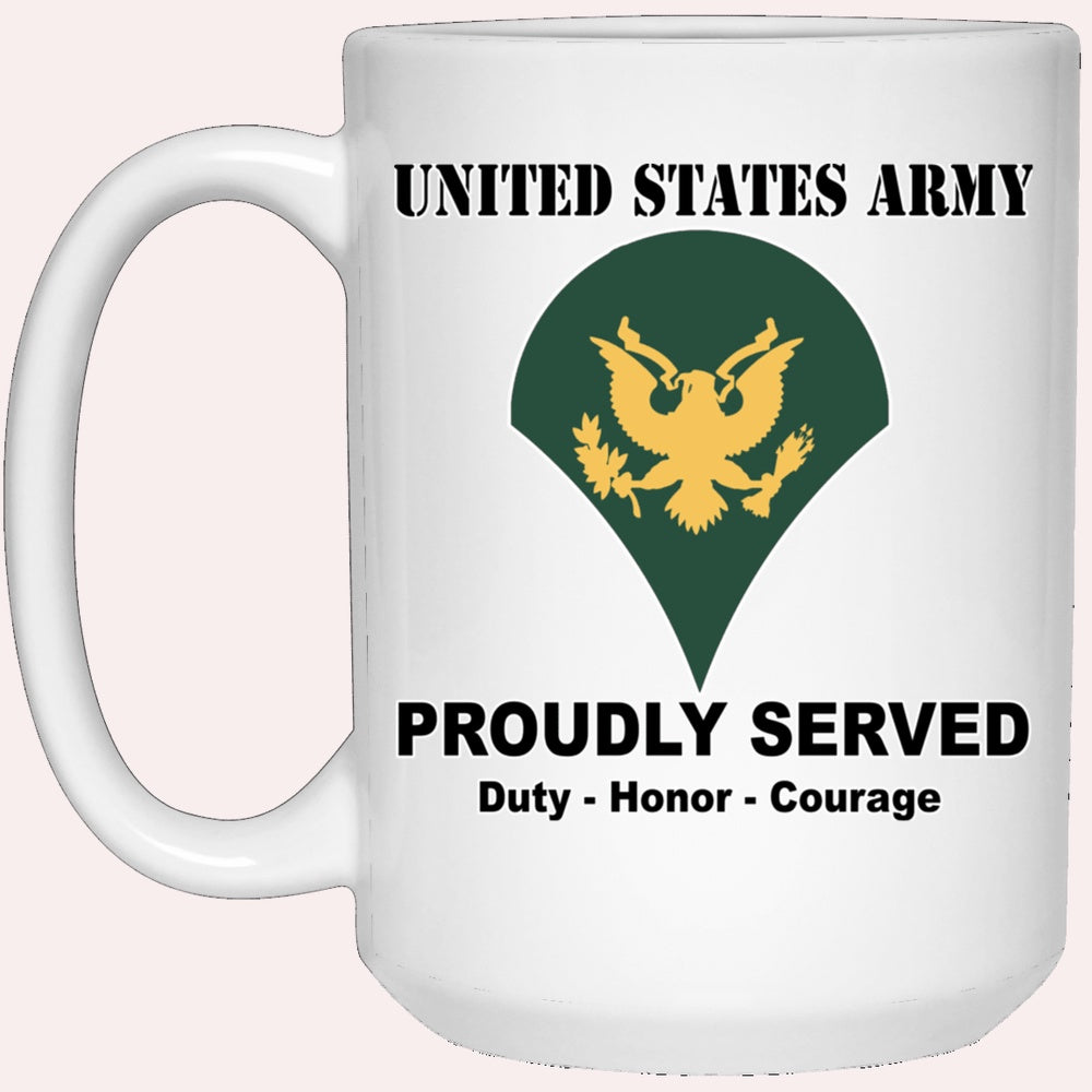 Us Army Mug, Veterans Mug, US Army E4 SPC E4 Specialist Ranks White Coffee Mug, Us Army Coffee Mug, Military Coffee Mugs