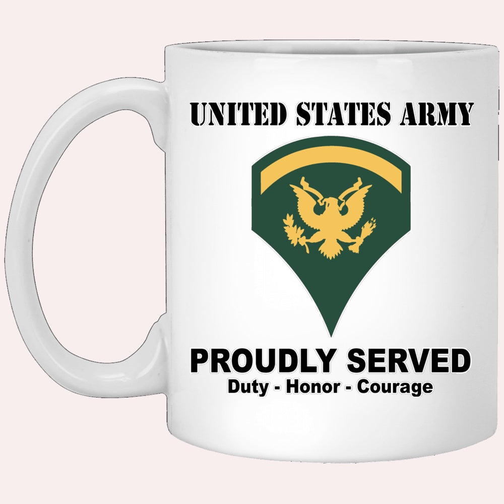 Us Army Mug, Veterans Mug, US Army E5 SPC E5 Specialist Ranks White Coffee Mug  Silver Stainless Travel Mug