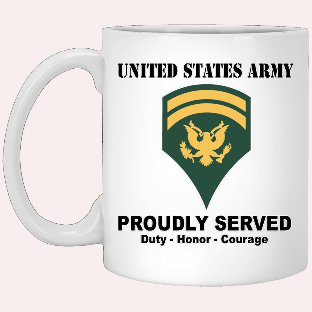 Us Army Mug, Veterans Mug, US Army E6 SPC E6 Specialist Ranks White Coffee Mug, Us Army Coffee Mug, Military Coffee Mugs