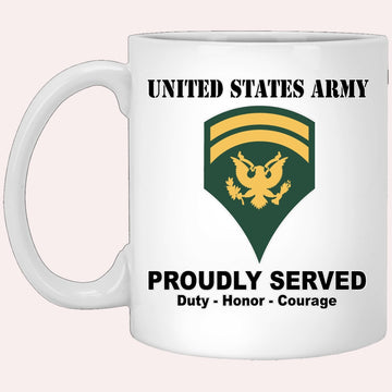 Us Army Mug, Veterans Mug, US Army E6 SPC E6 Specialist Ranks White Coffee Mug, Us Army Coffee Mug, Military Coffee Mugs