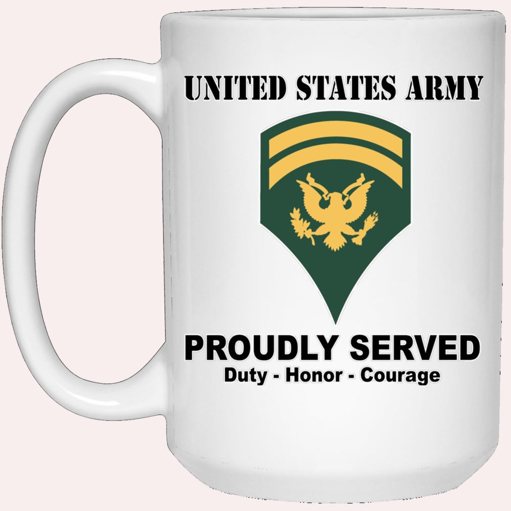 Us Army Mug, Veterans Mug, US Army E6 SPC E6 Specialist Ranks White Coffee Mug, Us Army Coffee Mug, Military Coffee Mugs