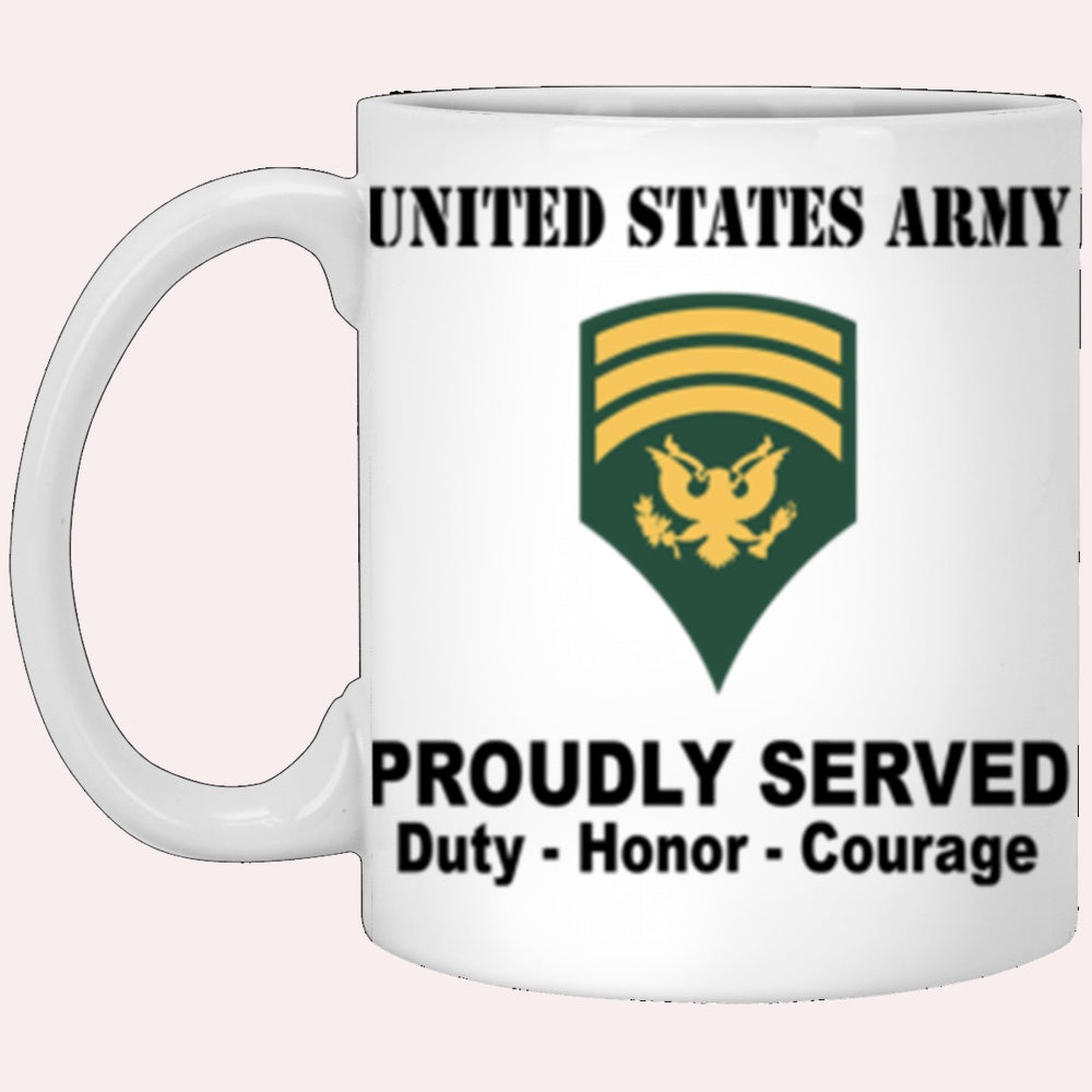 Us Army Mug, Veterans Mug, US Army E7 SPC E7 Specialist Ranks Proudly Served Core Values White Mug, Us Army Coffee Mug, Military Coffee Mugs