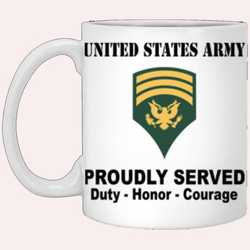 Us Army Mug, Veterans Mug, US Army E7 SPC E7 Specialist Ranks Proudly Served Core Values White Mug, Us Army Coffee Mug, Military Coffee Mugs