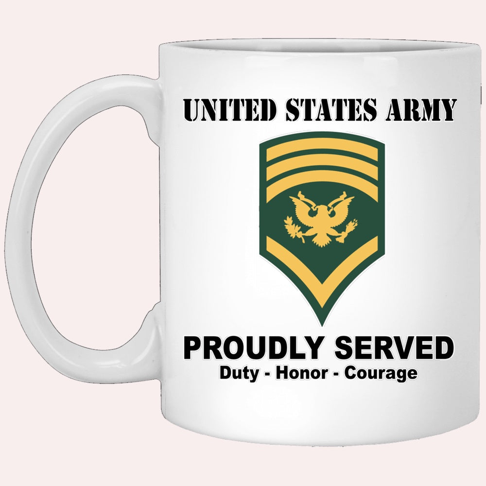 Us Army Mug, Veterans Mug, US Army E8 SPC E8 Specialist Ranks White Coffee Mug, Us Army Coffee Mug, Military Coffee Mugs