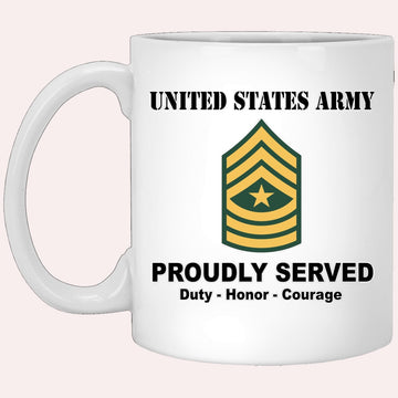 Us Army Mug, Veterans Mug, US Army E9 Sergeant Major E9 SGM Noncommissioned Officer Ranks White Coffee Mug