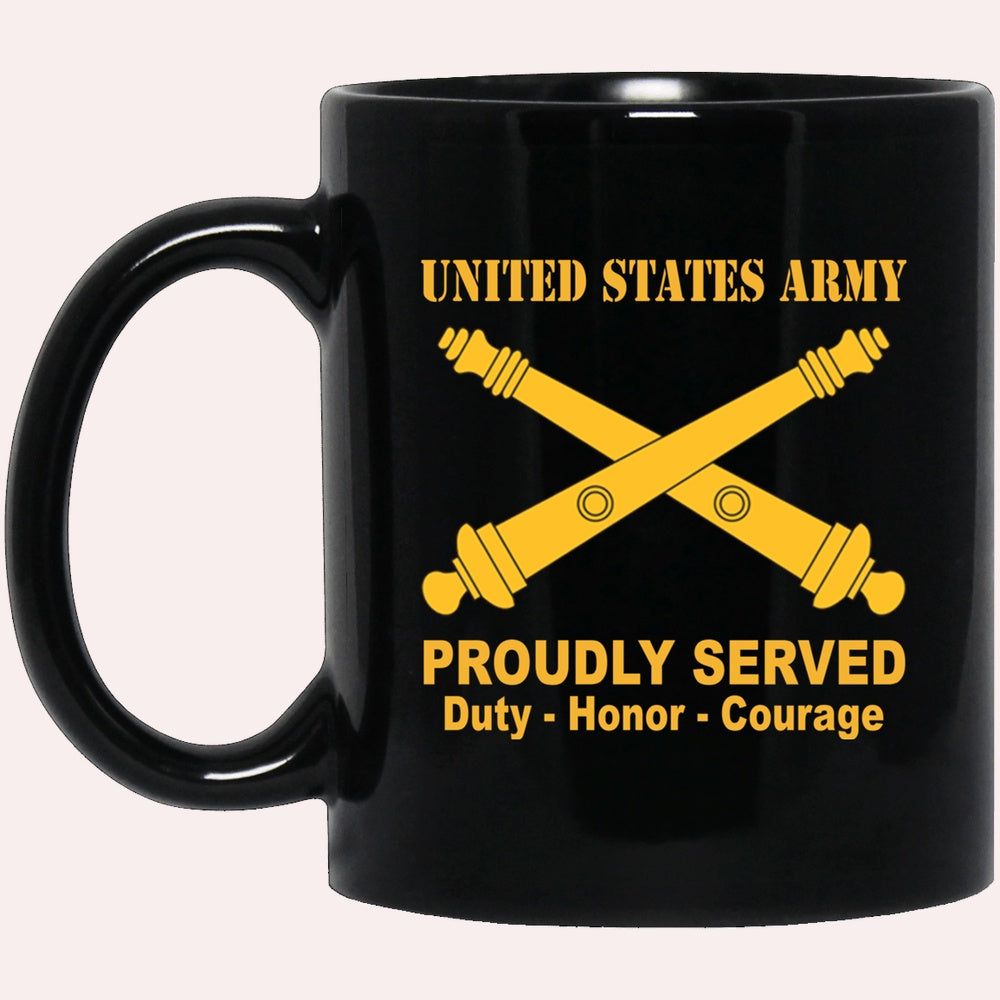 Us Army Mug, Veterans Mug, US Army Field Artillery Black Mug, Us Army Coffee Mug, Military Coffee Mugs