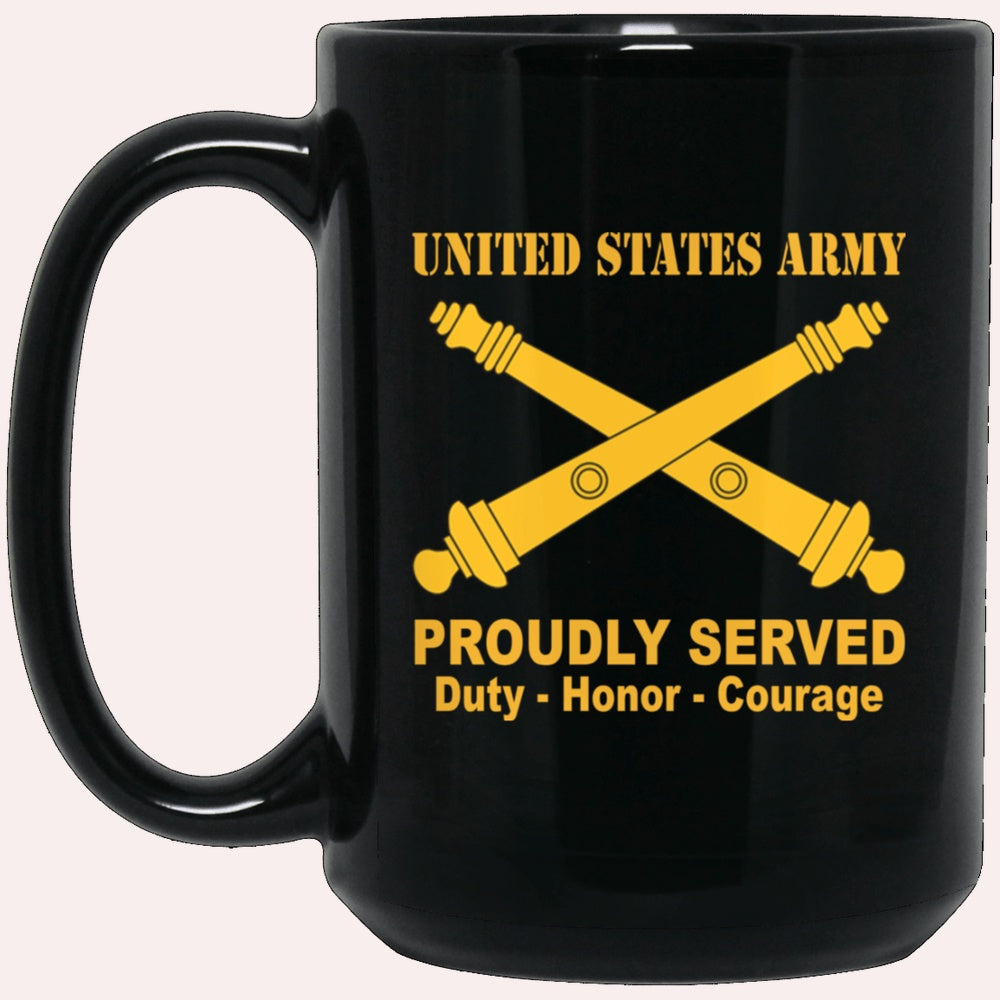 Us Army Mug, Veterans Mug, US Army Field Artillery Black Mug, Us Army Coffee Mug, Military Coffee Mugs