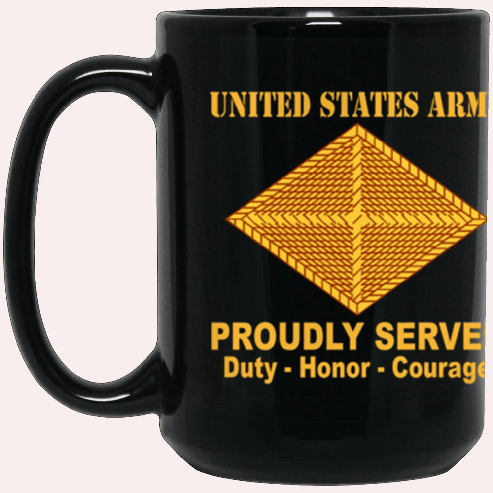 Us Army Mug, Veterans Mug, US Army Finance Corps Proudly Served Core Values Black Mug, Us Army Coffee Mug, Military Coffee Mugs
