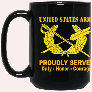 Us Army Mug, Veterans Mug, US Army Judge Advocate General's Corps Proudly Served Core Values Black Mug