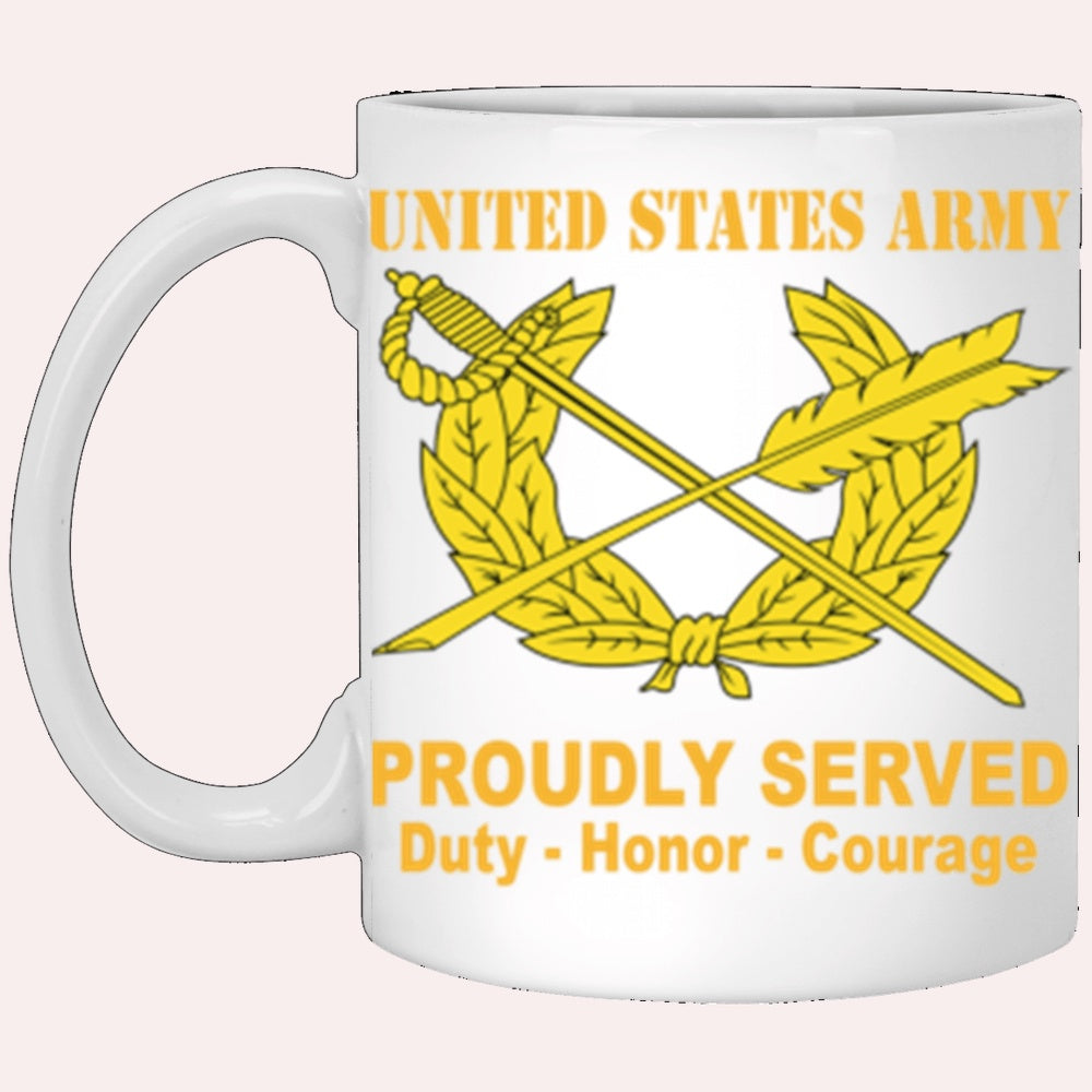 Us Army Mug, Veterans Mug, US Army Judge Advocate General's Corps Proudly Served Core Values White Mug