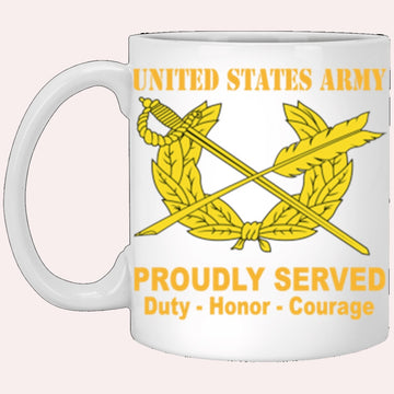 Us Army Mug, Veterans Mug, US Army Judge Advocate General's Corps Proudly Served Core Values White Mug