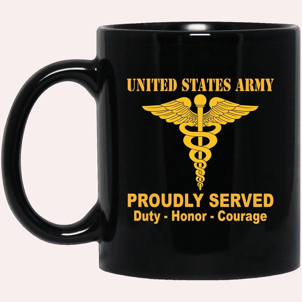 Us Army Mug, Veterans Mug, US Army Medical Corps Black Mug, Us Army Coffee Mug, Military Coffee Mugs