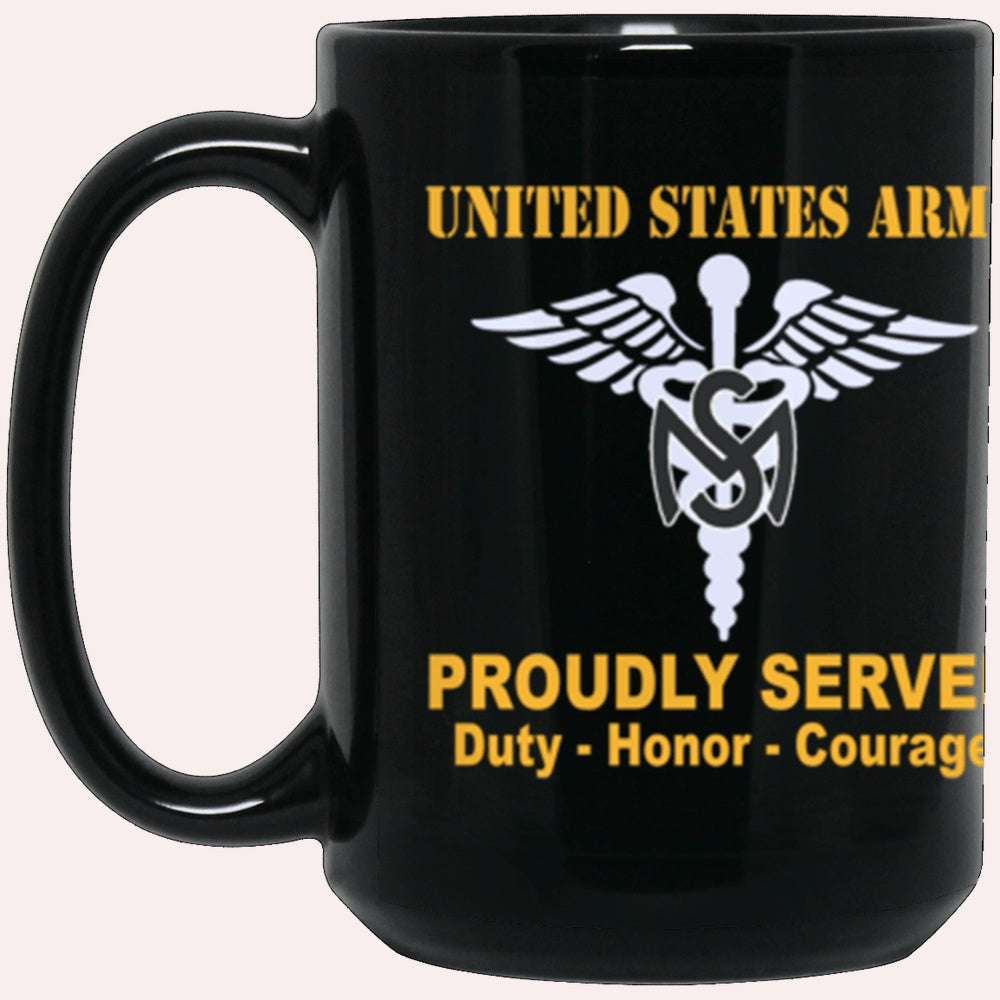 Us Army Mug, Veterans Mug, US Army Medical Service Corps Black Mug, Us Army Coffee Mug, Military Coffee Mugs