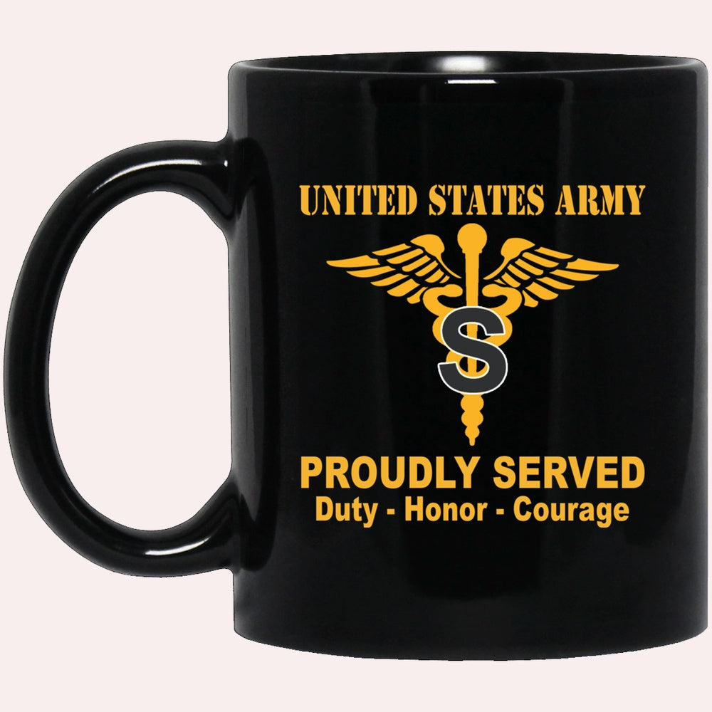 Us Army Mug, Veterans Mug, US Army Medical Specialist Corps Black Mug, Us Army Coffee Mug, Military Coffee Mugs