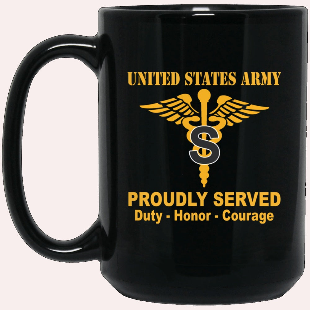 Us Army Mug, Veterans Mug, US Army Medical Specialist Corps Black Mug, Us Army Coffee Mug, Military Coffee Mugs