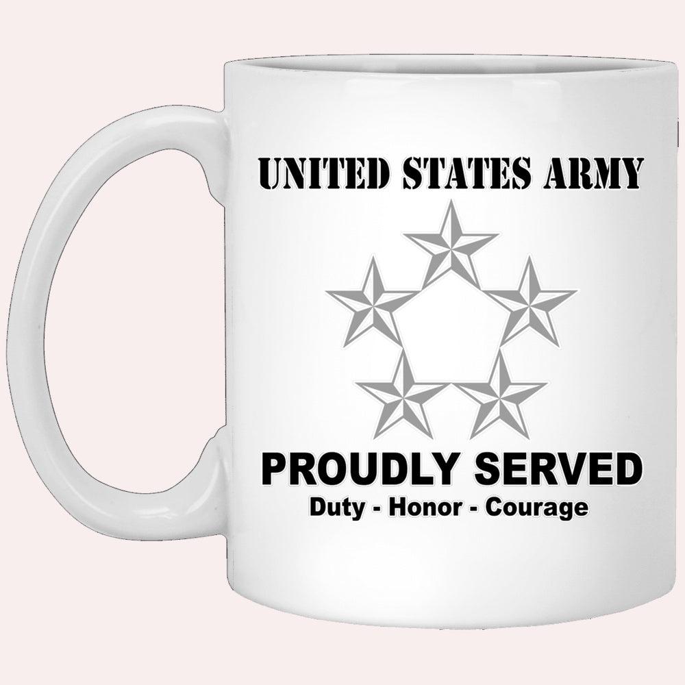 Us Army Mug, Veterans Mug, US Army O10 General of the Army O10 GA General Officer Ranks White Coffee Mug
