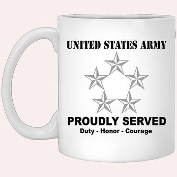 Us Army Mug, Veterans Mug, US Army O10 General of the Army O10 GA General Officer Ranks White Coffee Mug