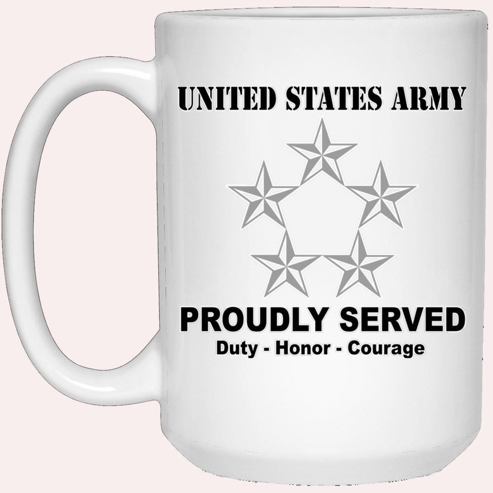 Us Army Mug, Veterans Mug, US Army O10 General of the Army O10 GA General Officer Ranks White Coffee Mug