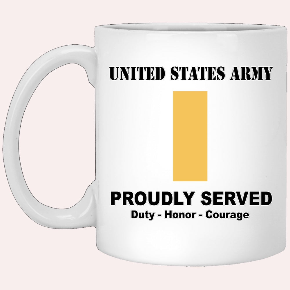 Us Army Mug, Veterans Mug, US Army O1 Second Lieutenant O1 2LT Commissioned Officer Ranks White Coffee Mug