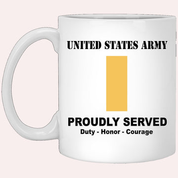 Us Army Mug, Veterans Mug, US Army O1 Second Lieutenant O1 2LT Commissioned Officer Ranks White Coffee Mug