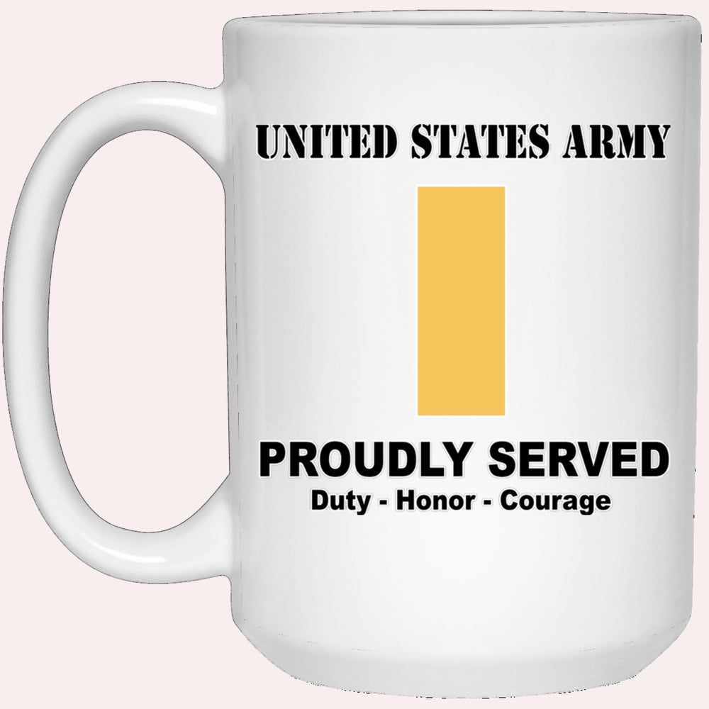 Us Army Mug, Veterans Mug, US Army O1 Second Lieutenant O1 2LT Commissioned Officer Ranks White Coffee Mug