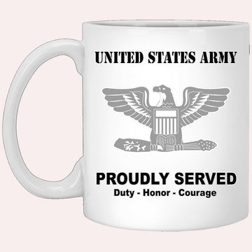Us Army Mug, Veterans Mug, US Army O6 Colonel O6 COL Field Officer Ranks White Coffee Mug, Us Army Coffee Mug, Military Coffee Mugs
