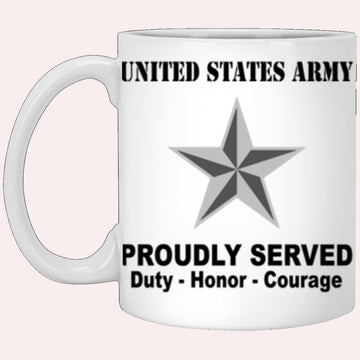 Us Army Mug, Veterans Mug, US Army O7 Brigadier General O7 BG General Officer Ranks Proudly Served Core Values White Mug