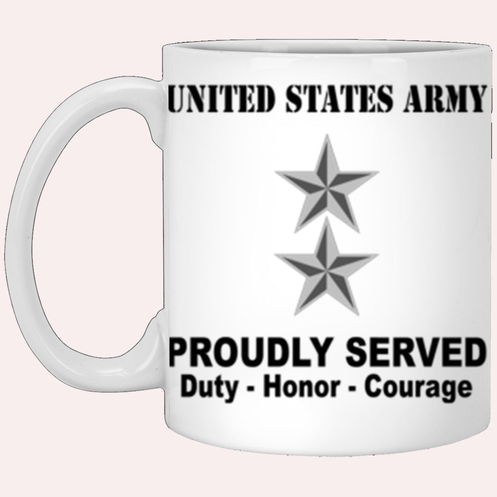 Us Army Mug, Veterans Mug, US Army O8 Major General O8 MG General Officer Ranks Proudly Served Core Values White Mug