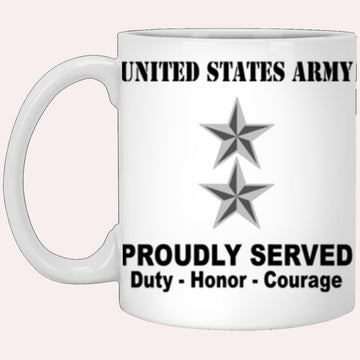 Us Army Mug, Veterans Mug, US Army O8 Major General O8 MG General Officer Ranks Proudly Served Core Values White Mug