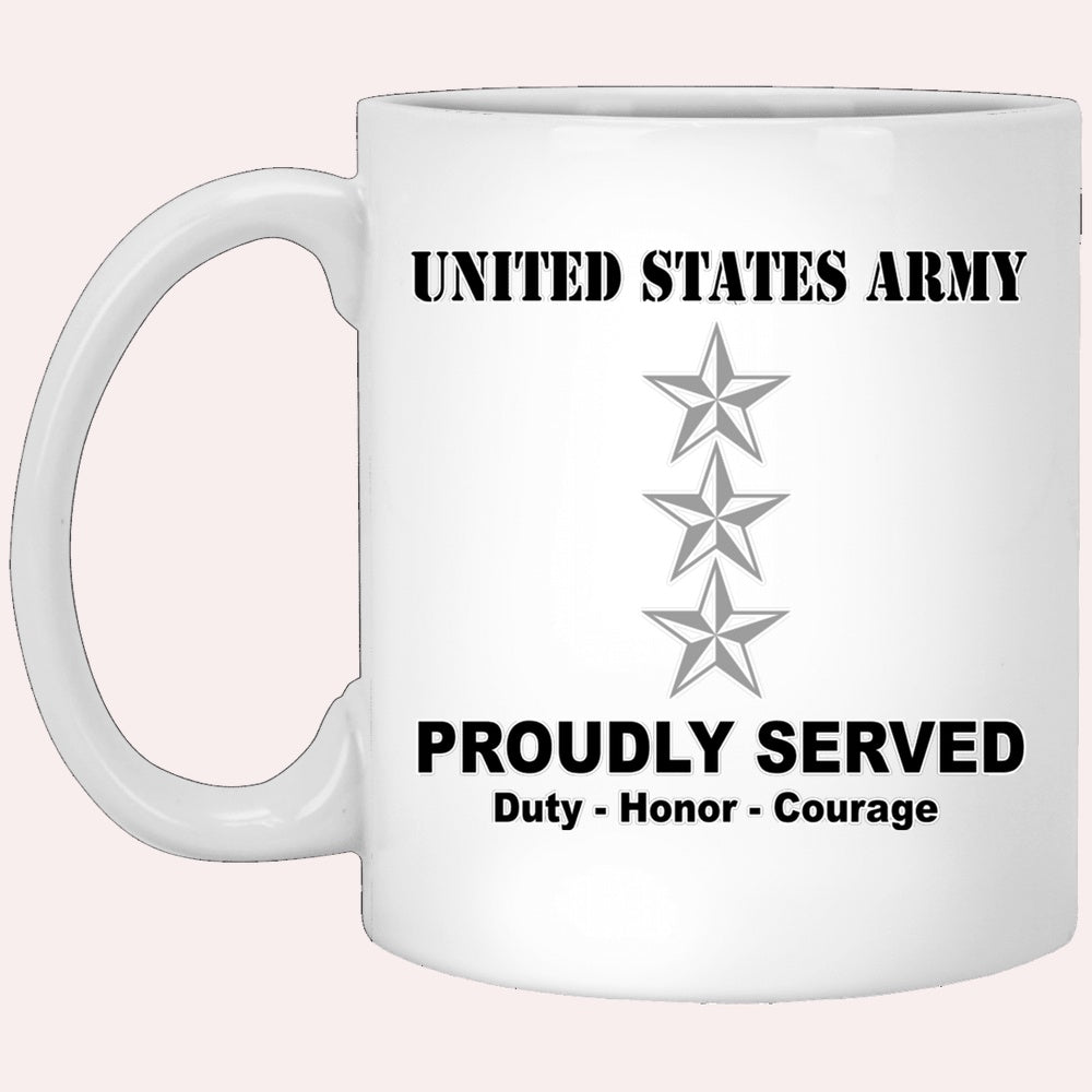 Us Army Mug, Veterans Mug, US Army O9 Lieutenant General O9 LTG General Officer Ranks White Coffee Mug, Us Army Coffee Mug, Military Coffee Mugs