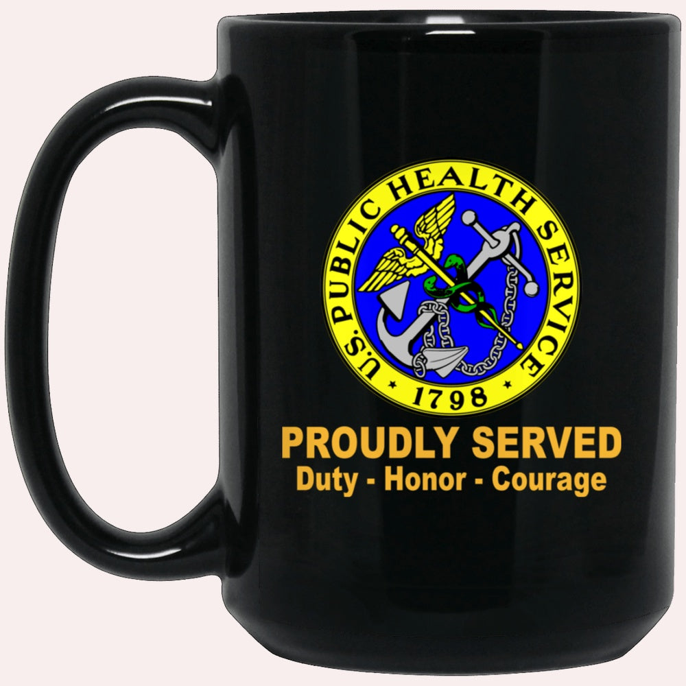 Us Army Mug, Veterans Mug, US Army Public Health Service Black Mug, Us Army Coffee Mug, Military Coffee Mugs