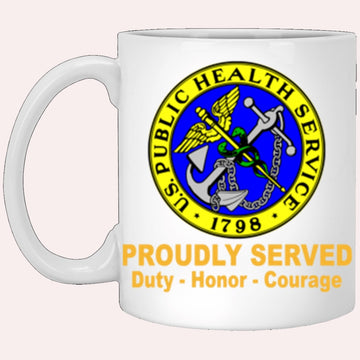 Us Army Mug, Veterans Mug, US Army Public Health Service Proudly Served Core Values White Mug, Us Army Coffee Mug, Military Coffee Mugs