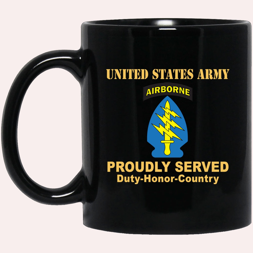 Us Army Mug, Veterans Mug, US Army SPECIAL FORCES GROUP CSIB Black Mug, Us Army Coffee Mug, Military Coffee Mugs