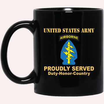Us Army Mug, Veterans Mug, US Army SPECIAL FORCES GROUP CSIB Black Mug, Us Army Coffee Mug, Military Coffee Mugs