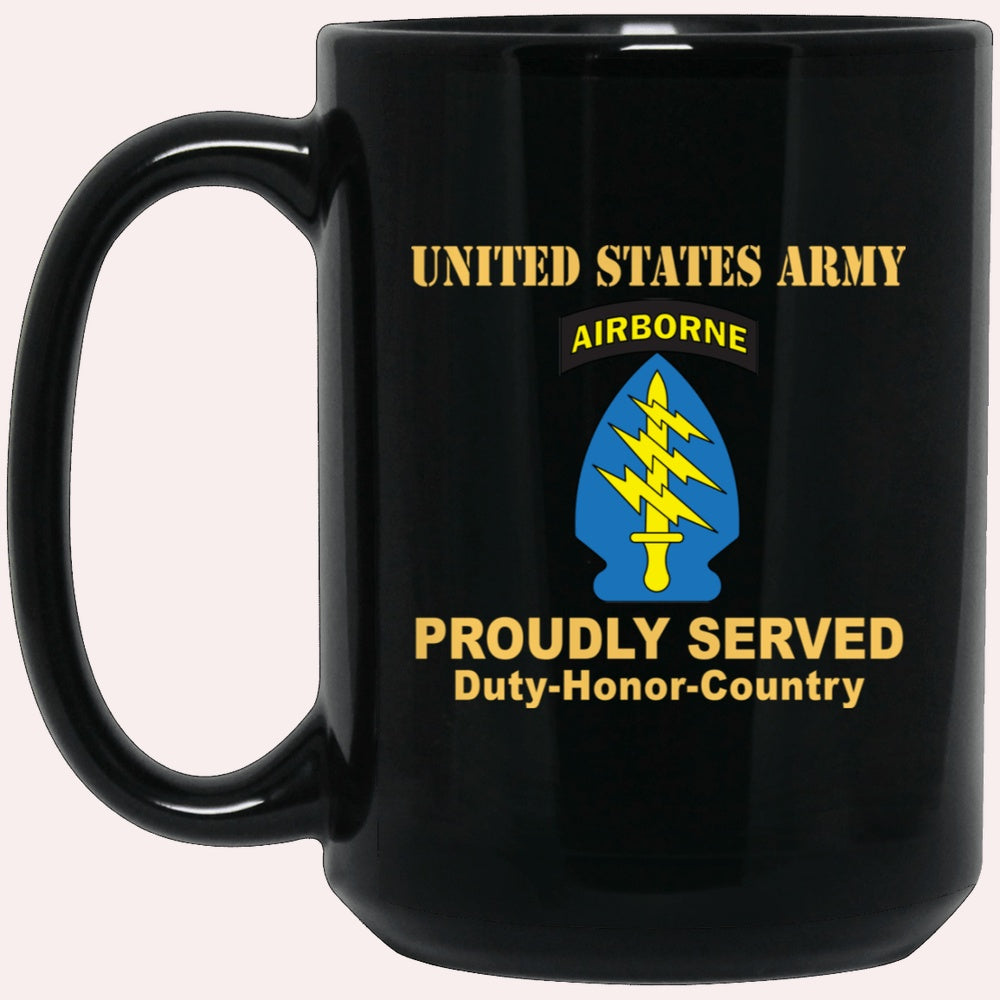 Us Army Mug, Veterans Mug, US Army SPECIAL FORCES GROUP CSIB Black Mug, Us Army Coffee Mug, Military Coffee Mugs