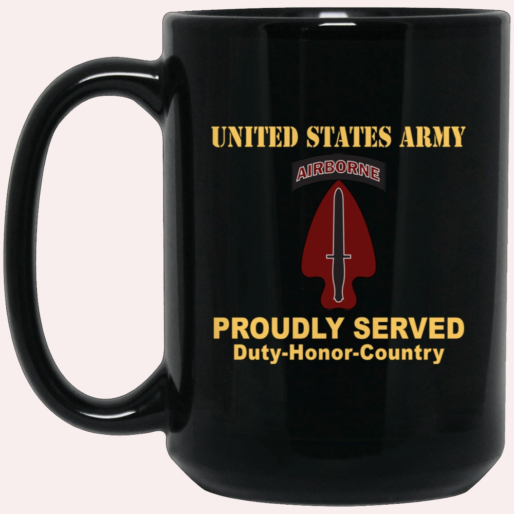 Us Army Mug, Veterans Mug, US Army SPECIAL OPERATIONS COMMAND Black Mug, Us Army Coffee Mug, Military Coffee Mugs