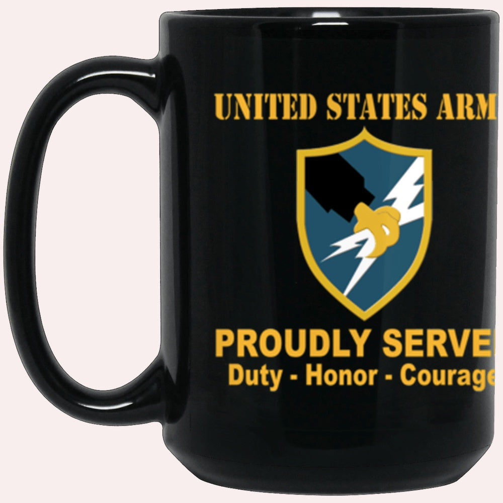 Us Army Mug, Veterans Mug, US Army Security Agency Proudly Served Core Values Black Mug, Us Army Coffee Mug, Military Coffee Mugs