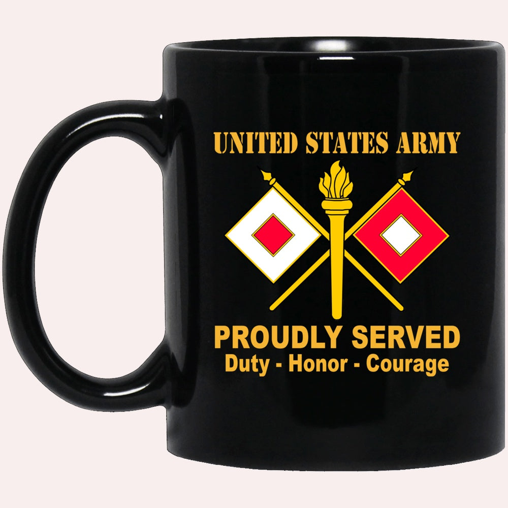 Us Army Mug, Veterans Mug, US Army Signal Corps Black Mug, Us Army Coffee Mug, Military Coffee Mugs