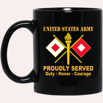 Us Army Mug, Veterans Mug, US Army Signal Corps Black Mug, Us Army Coffee Mug, Military Coffee Mugs