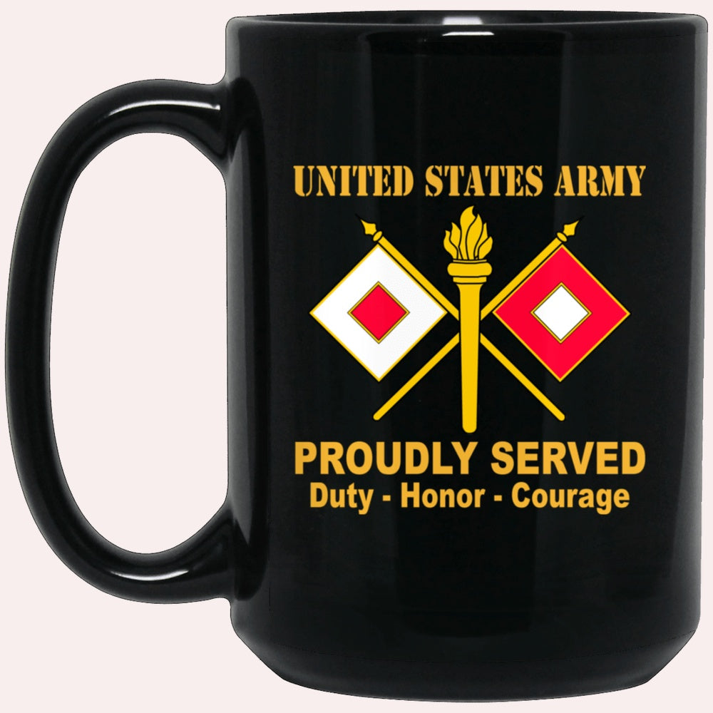 Us Army Mug, Veterans Mug, US Army Signal Corps Black Mug, Us Army Coffee Mug, Military Coffee Mugs