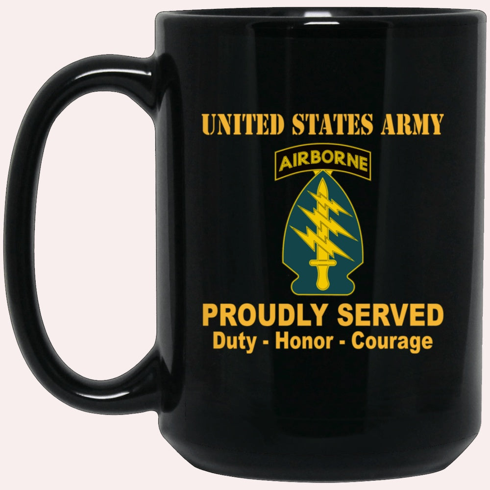 Us Army Mug, Veterans Mug, US Army Special Forces Airborne Black Mug, Us Army Coffee Mug, Military Coffee Mugs