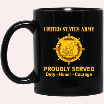 Us Army Mug, Veterans Mug, US Army Transportation Corps Black Mug, Us Army Coffee Mug, Military Coffee Mugs