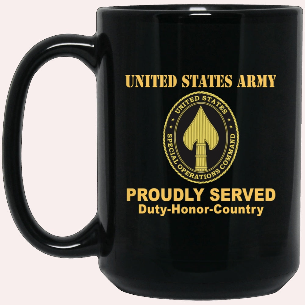 Us Army Mug, Veterans Mug, US Army USA ELEMENT SPECIAL OPERATIONS COMMAND Black Mug, Us Army Coffee Mug, Military Coffee Mugs